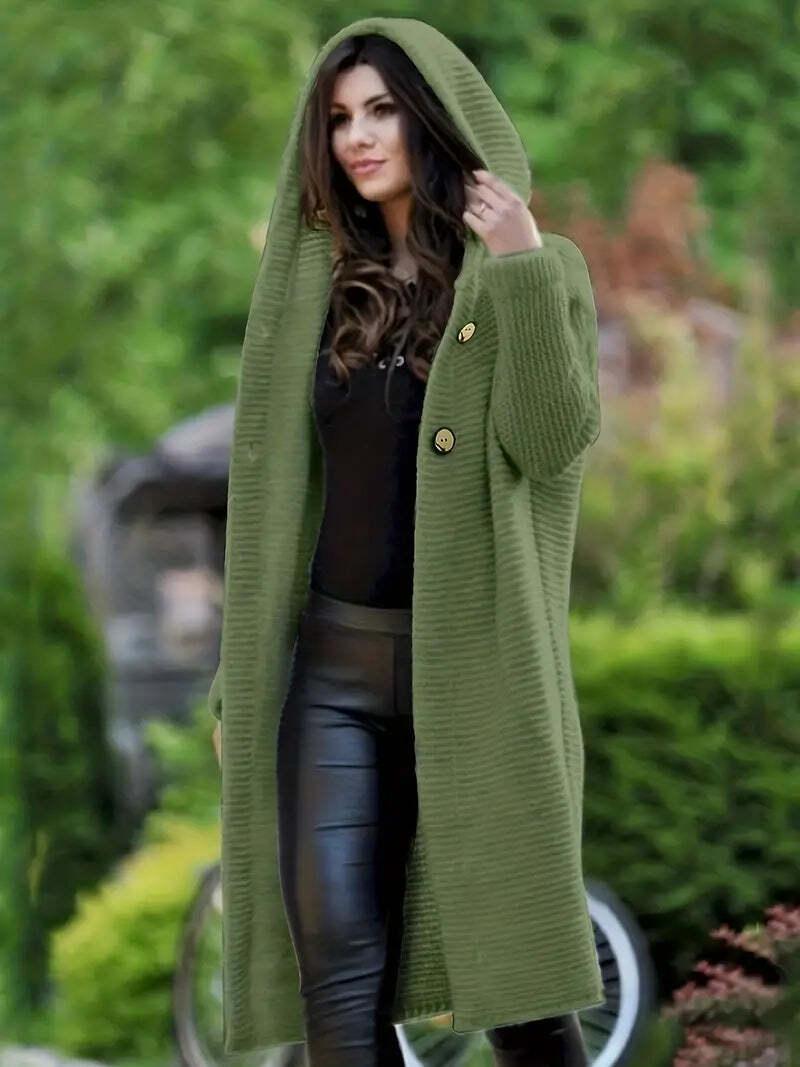 Verona™ - Comfortable Longline Knitted Cardigan with Hood