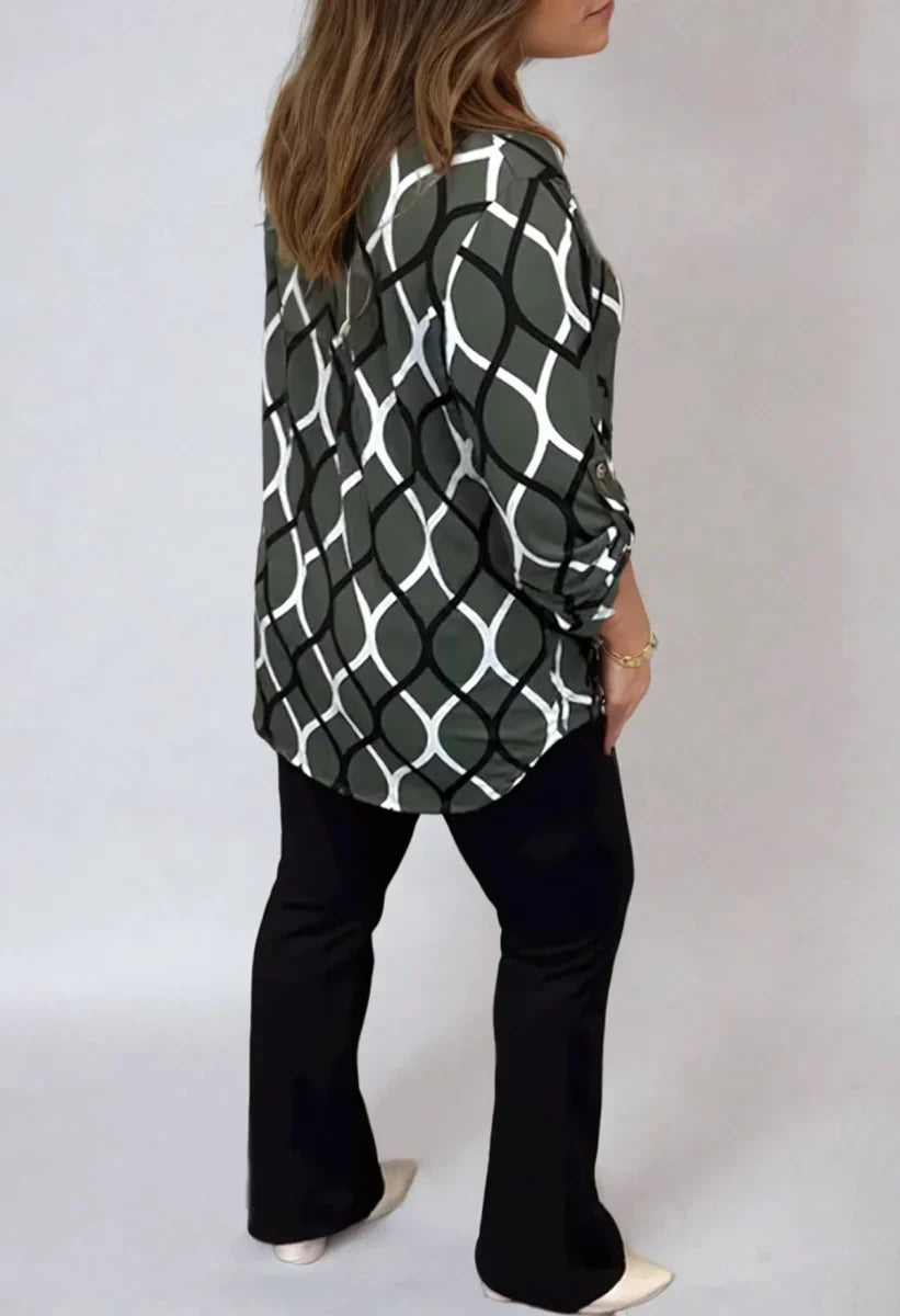 Flowing Mila Patterned Blouse