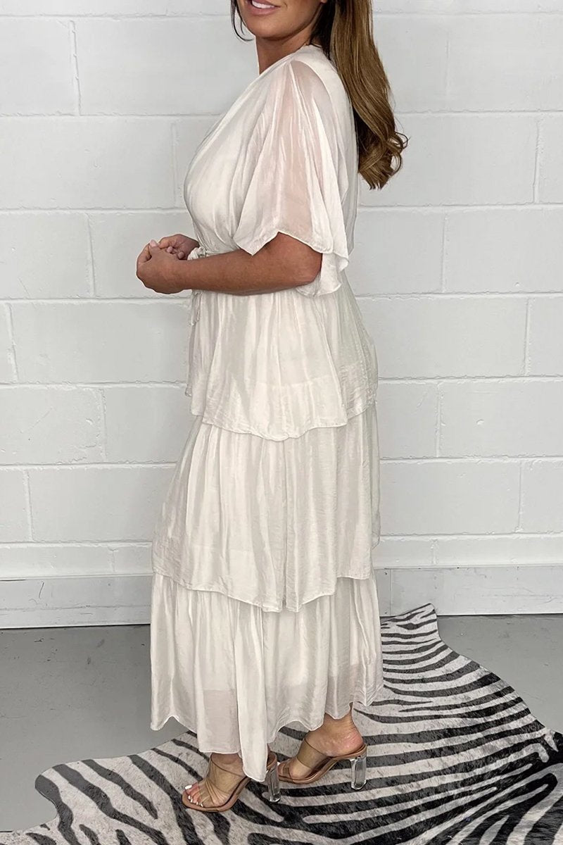 Global Charm: Serenity Flow Wrap Dress