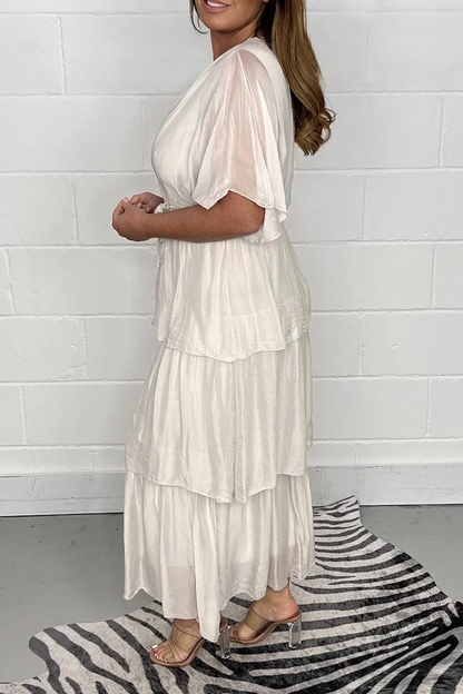 Global Charm: Serenity Flow Wrap Dress