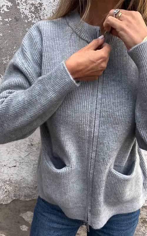 Ella™ - Cozy Ribbed Jacket with Relaxed Fit
