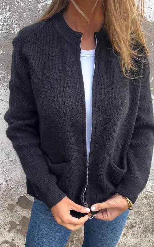 Ella™ - Cozy Ribbed Jacket with Relaxed Fit
