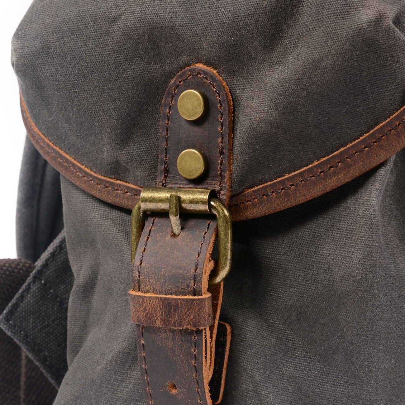Asher Linen and Leather Backpack