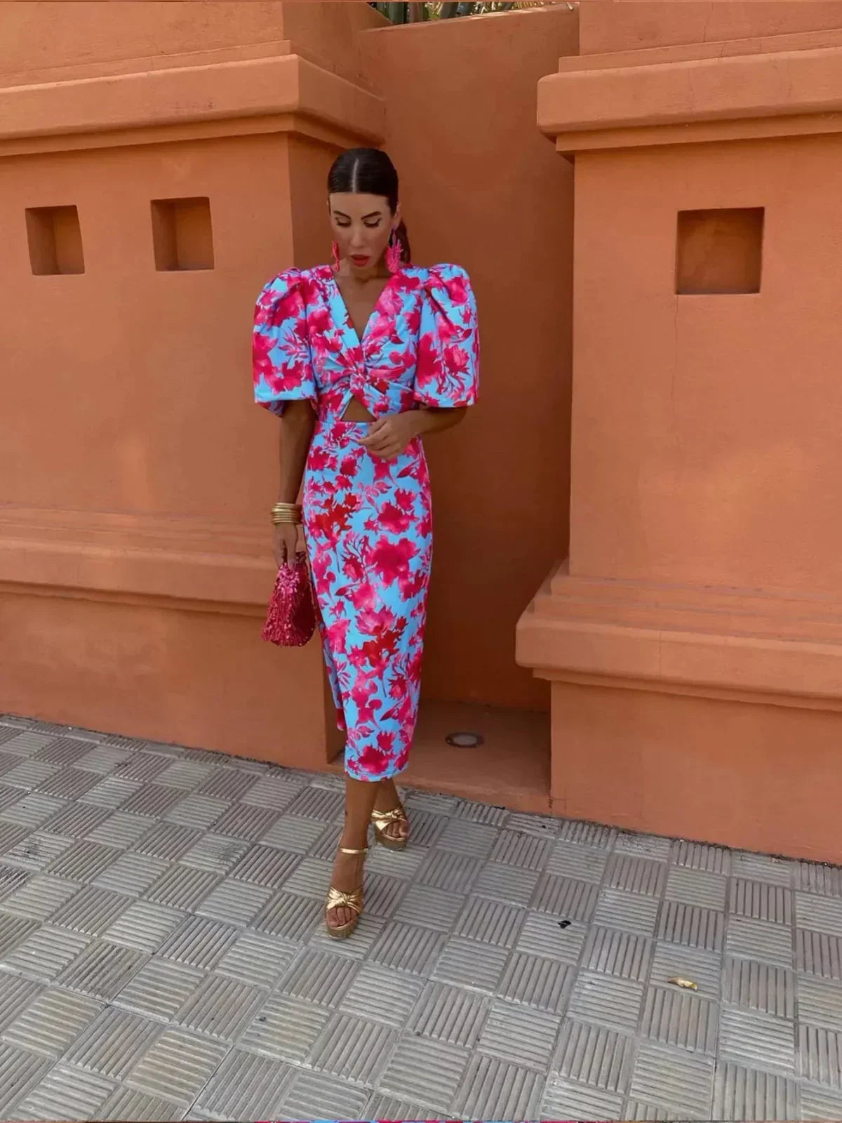 Gladys™ | Vibrant Pleated Dress