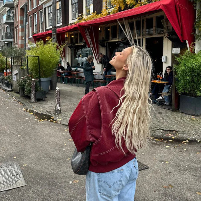Amelia™ - Timeless Oversized PU Bomber Jacket