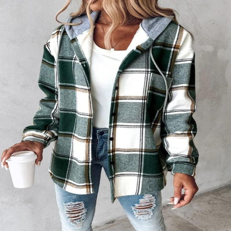 Sierra™ Checkered Hooded Flannel Coat