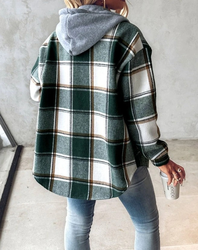 Sierra™ Checkered Hooded Flannel Coat
