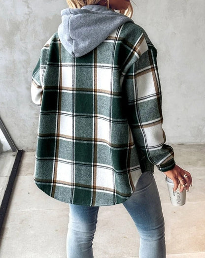 Sierra™ Checkered Hooded Flannel Coat