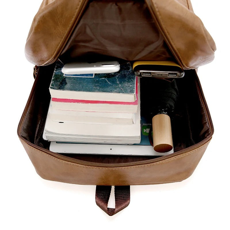 VINCENZO | Sophisticated Leather Laptop Backpack for Professionals