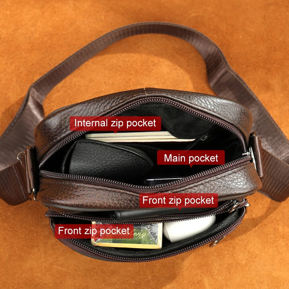 Franco | Stylish Leather Shoulder Bag for the Contemporary Gentleman