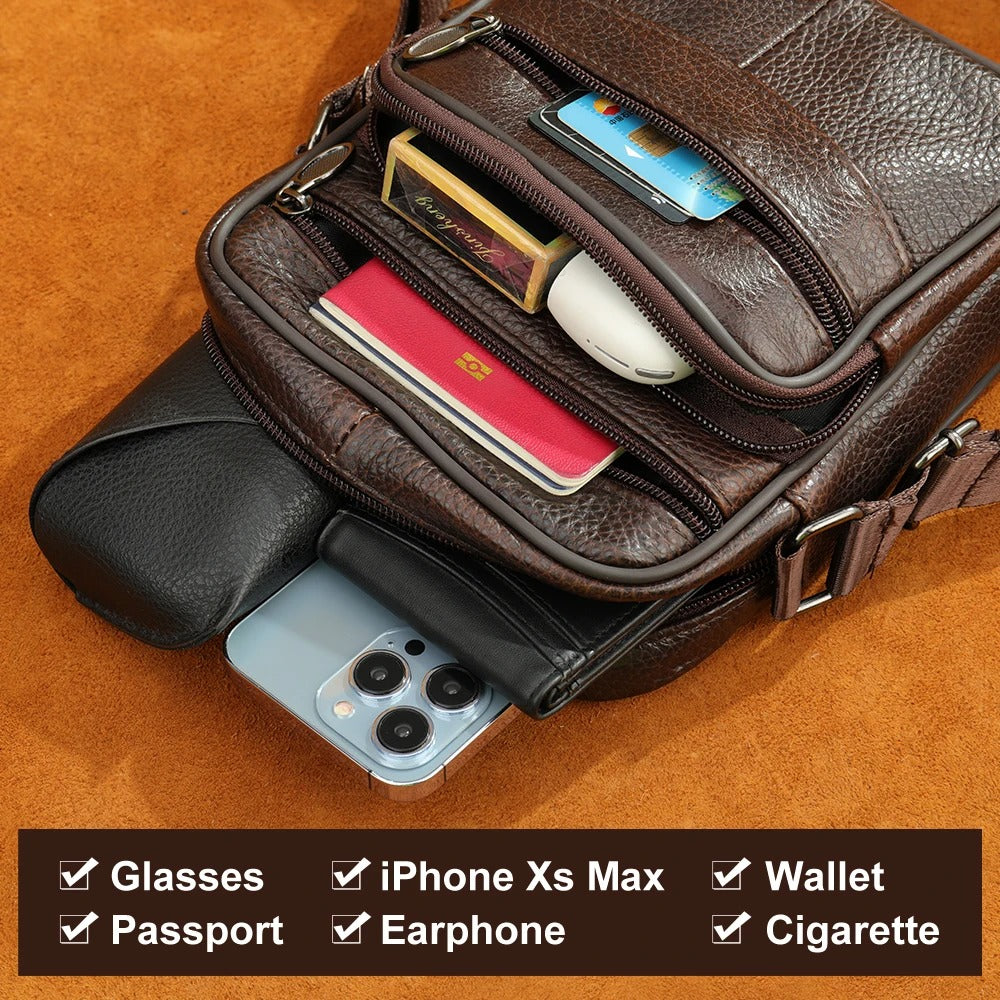 Franco | Stylish Leather Shoulder Bag for the Contemporary Gentleman