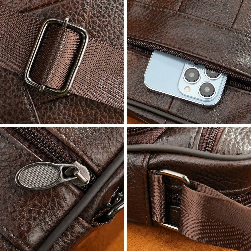 Franco | Stylish Leather Shoulder Bag for the Contemporary Gentleman