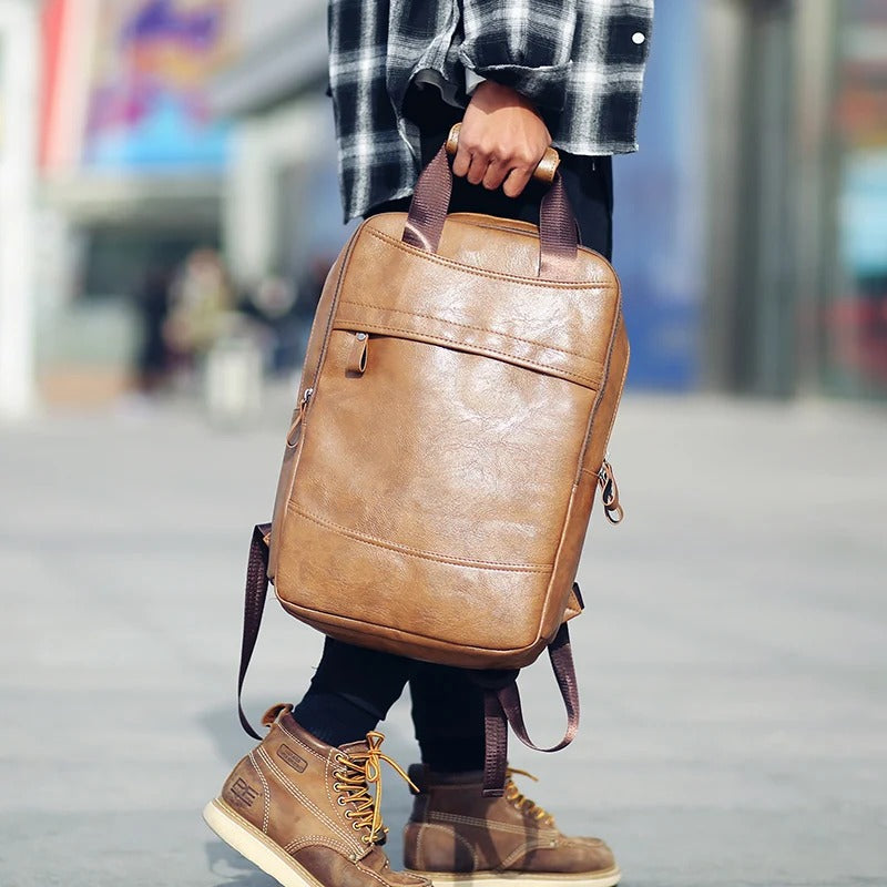 Alexander | Sophisticated Leather Laptop Backpack for Today's Professional