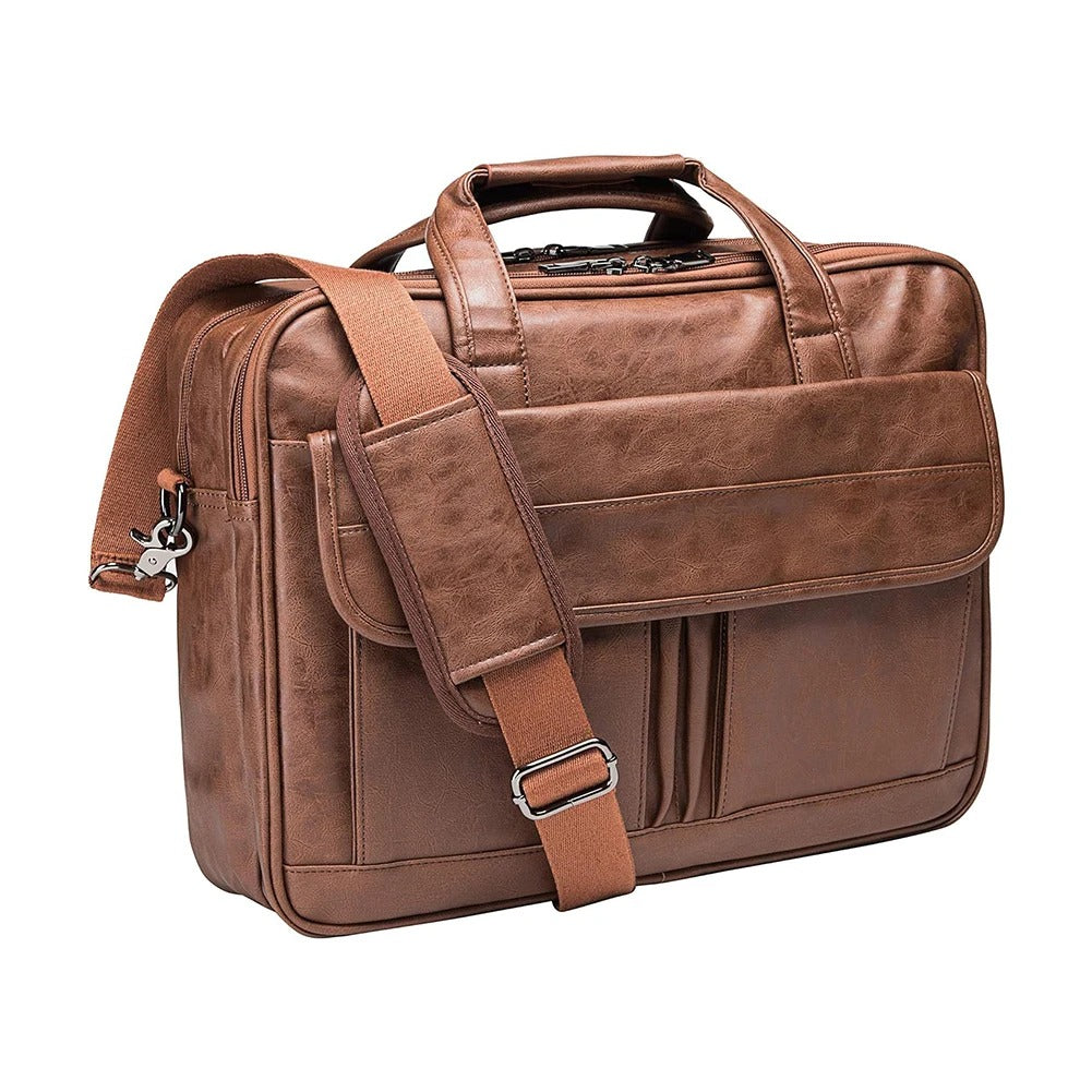 Leo | Elegant Leather Laptop Tote