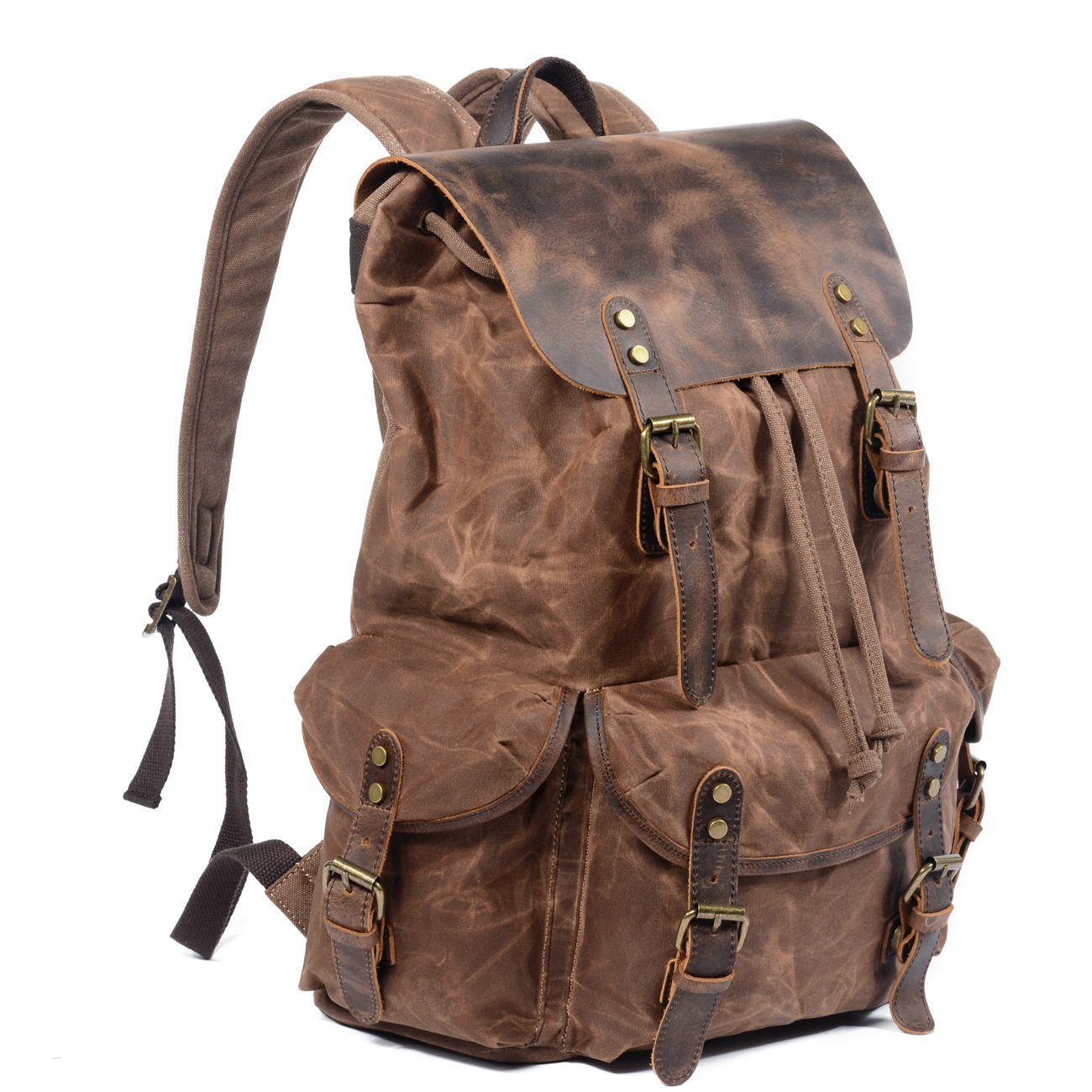 Asher Linen and Leather Backpack