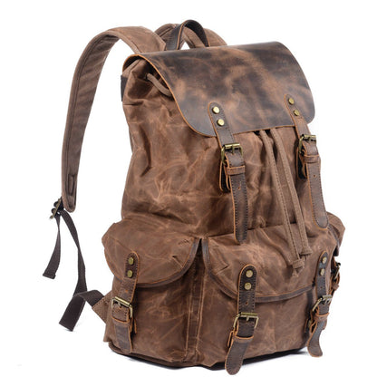 Asher Linen and Leather Backpack