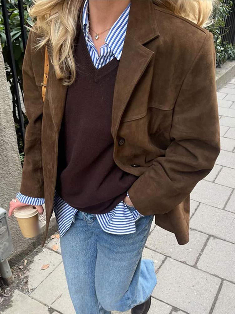 Riley™ - Classic Suede Vintage Blazer
