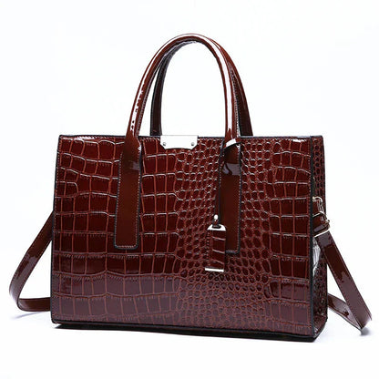 Ariel Croc-Embossed Handbag