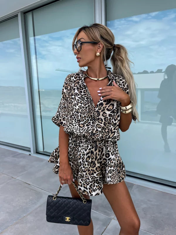 Chic Leopard Print Jumpsuit - Savannah Collection