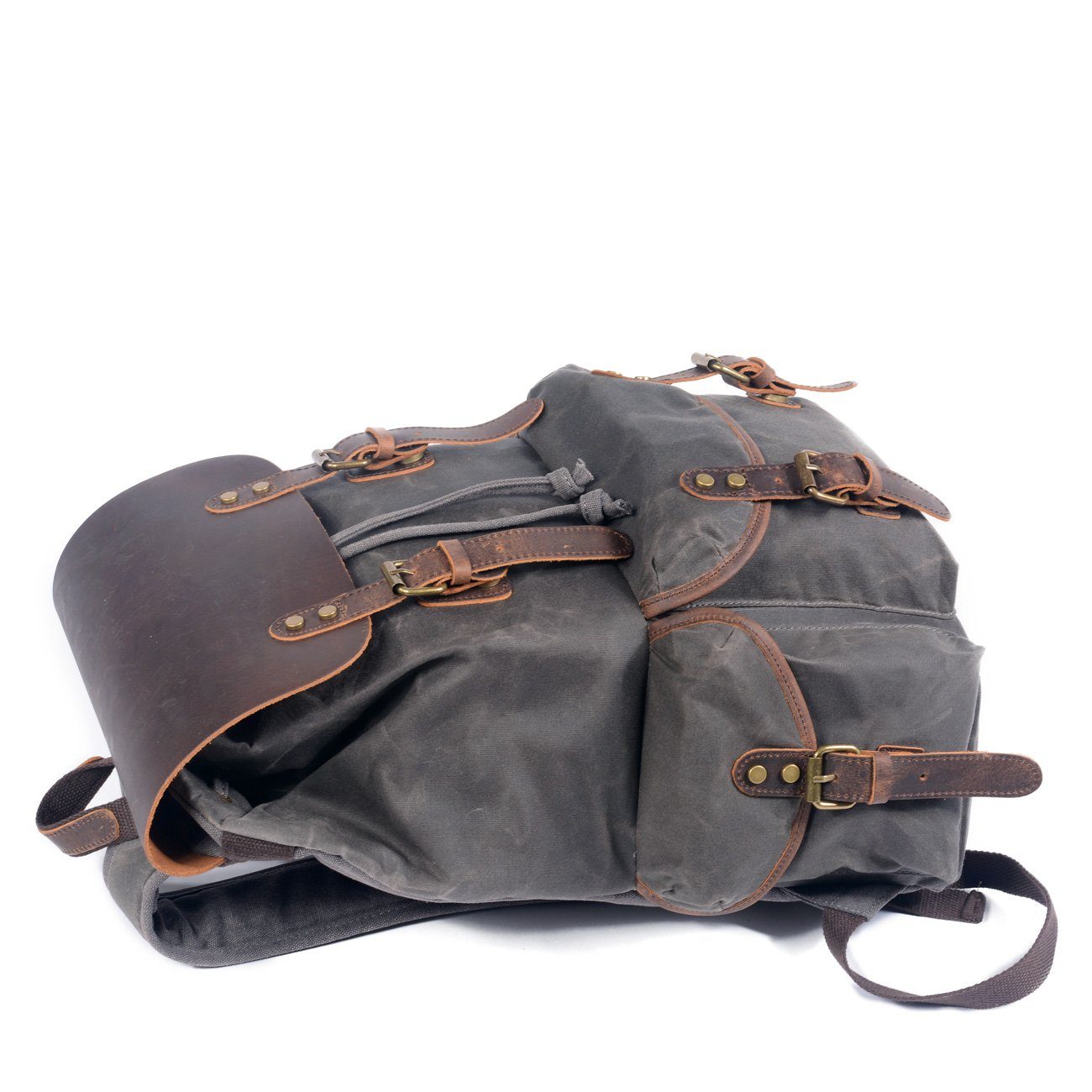 Asher Linen and Leather Backpack