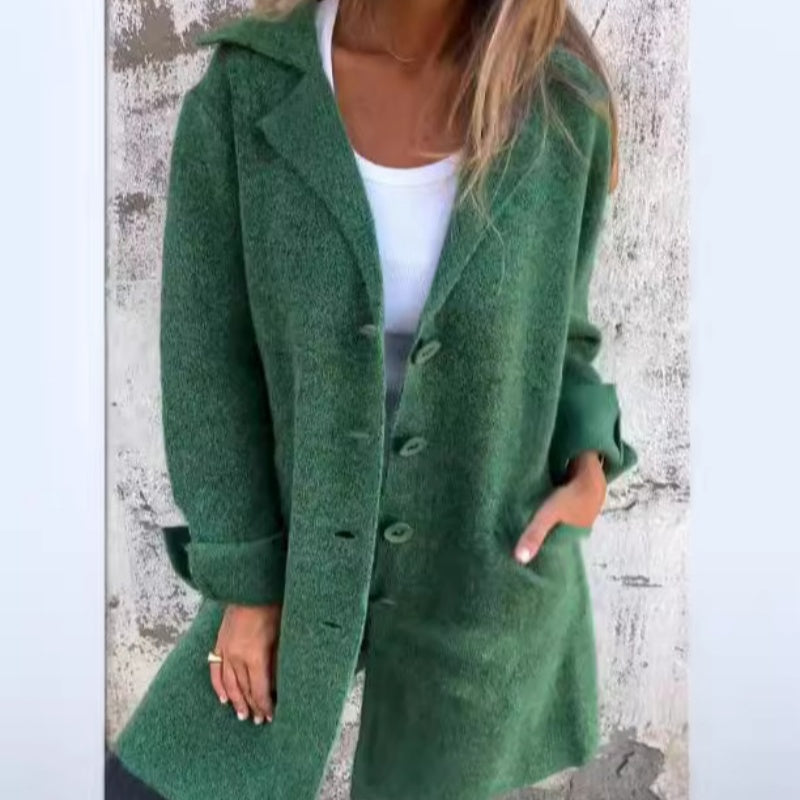 Margaret™ | Chic & Comfortable Solid Mid-Length Jacket