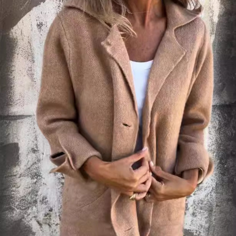 Margaret™ | Chic & Comfortable Solid Mid-Length Jacket