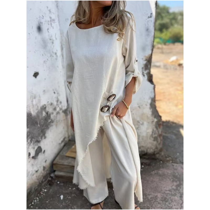 Lourdes™ Premium Cotton & Linen Women's Ensemble