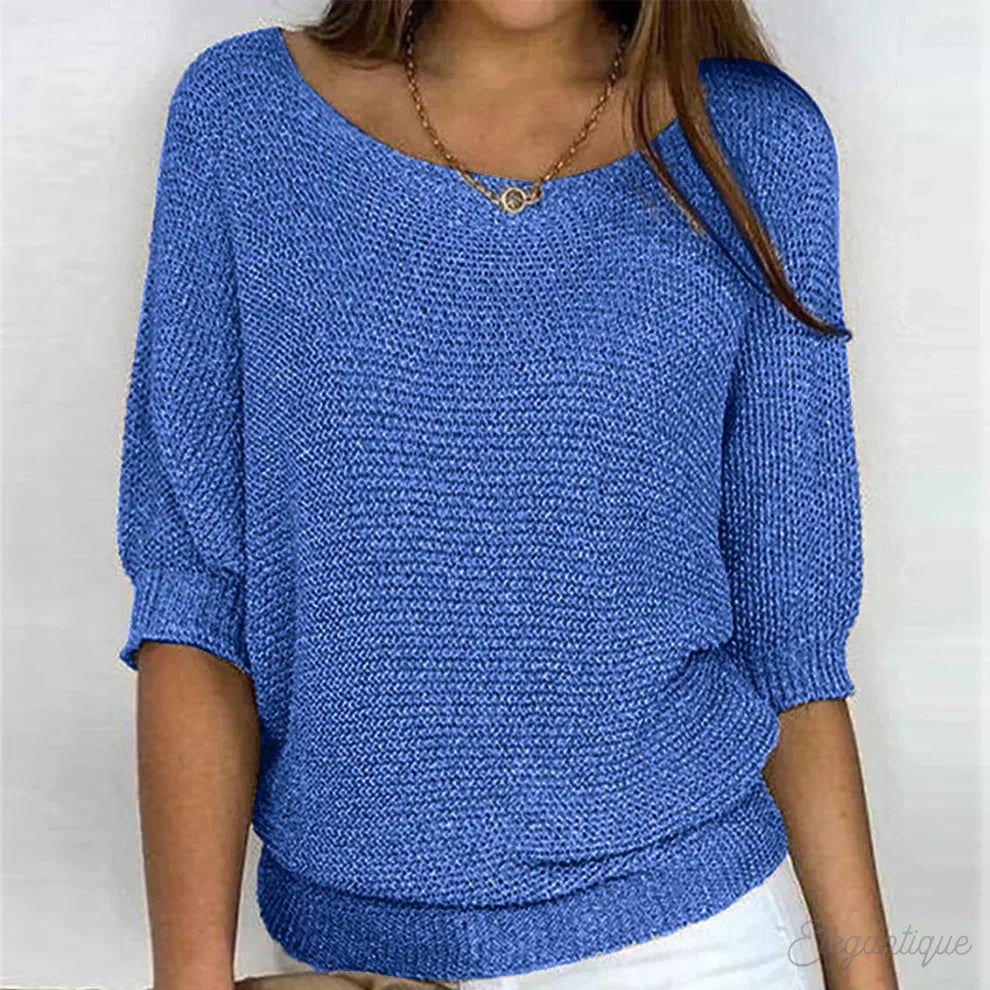 Sophie™ - Breezy Knit Boatneck Sweater