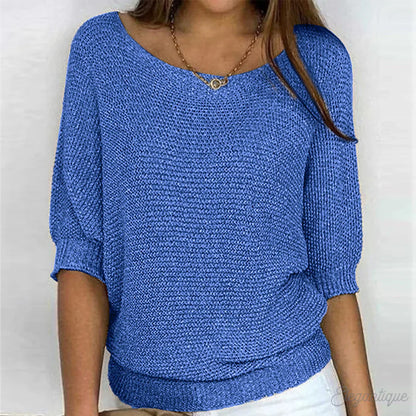 Sophie™ - Breezy Knit Boatneck Sweater