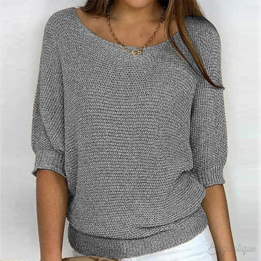 Sophie™ - Breezy Knit Boatneck Sweater