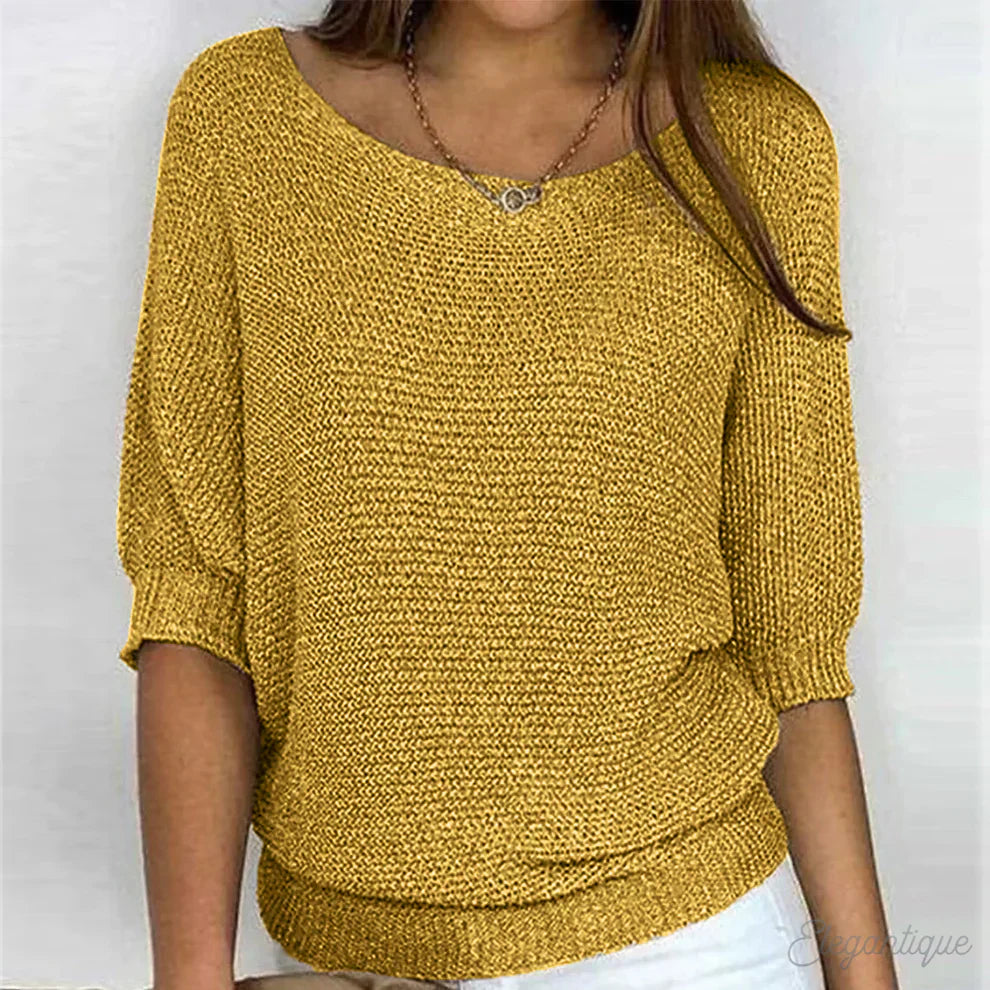Sophie™ - Breezy Knit Boatneck Sweater