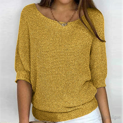 Sophie™ - Breezy Knit Boatneck Sweater