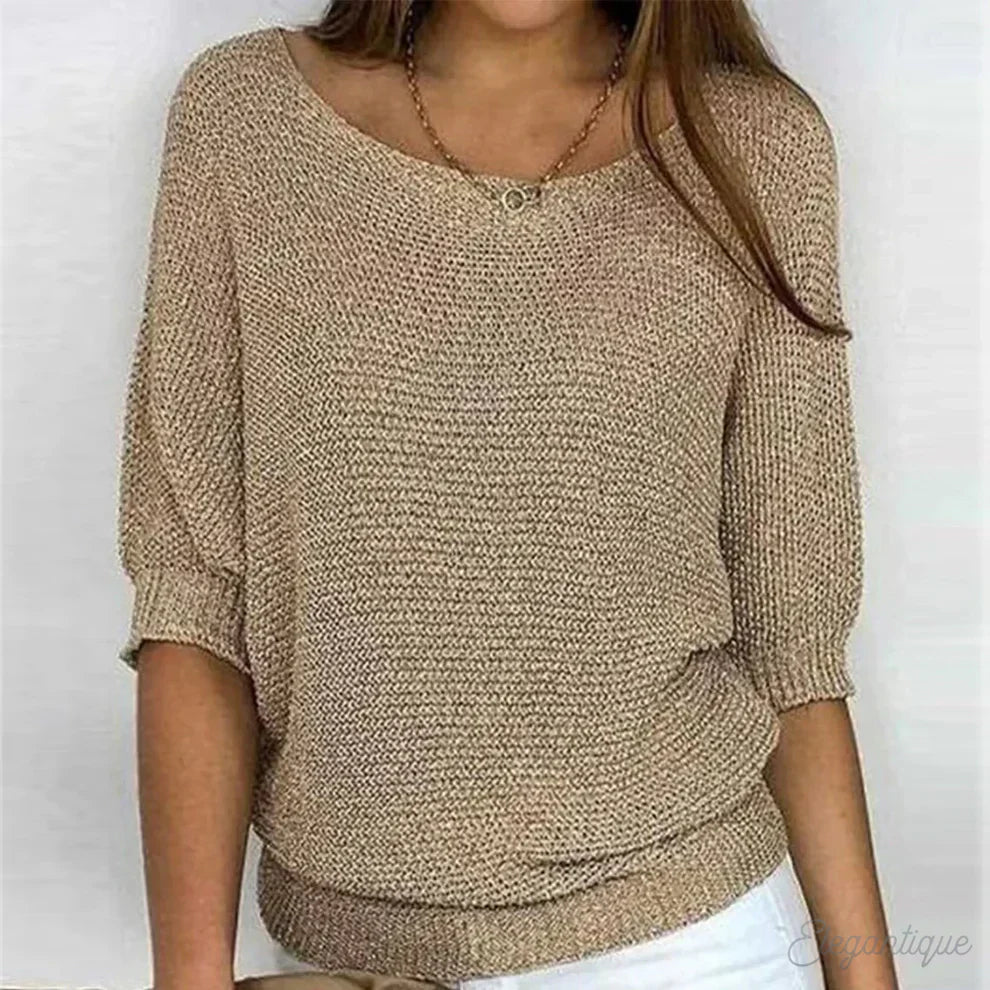 Sophie™ - Breezy Knit Boatneck Sweater