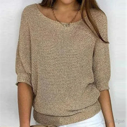 Sophie™ - Breezy Knit Boatneck Sweater