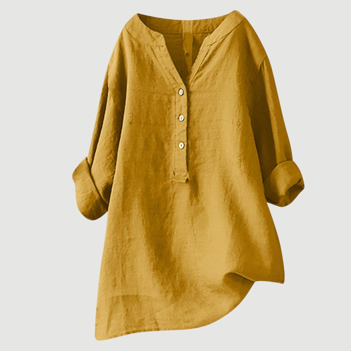Linen Button-Up Shirt by Mira