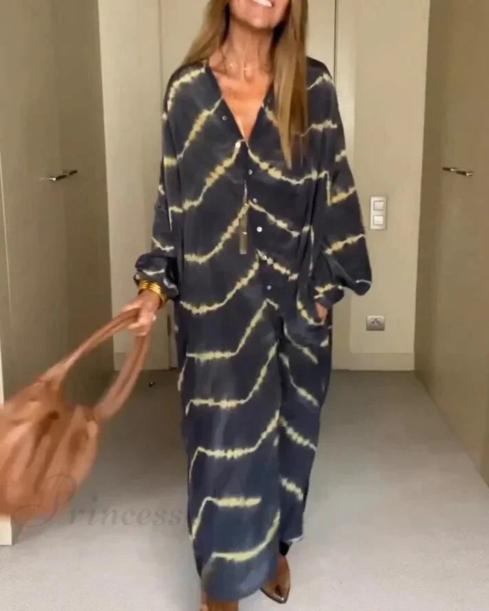 Bohemian Tie-Dye Dress - Sienna Wave