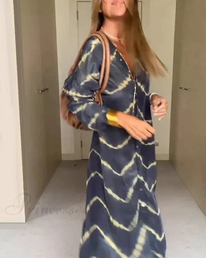 Bohemian Tie-Dye Dress - Sienna Wave