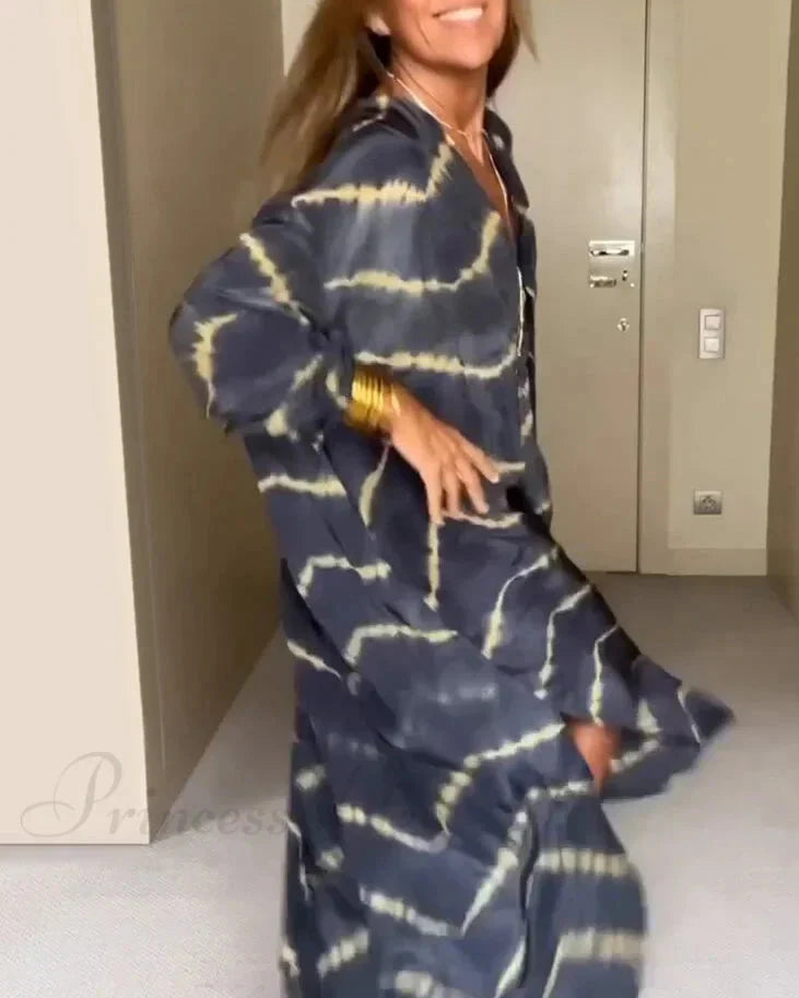 Bohemian Tie-Dye Dress - Sienna Wave