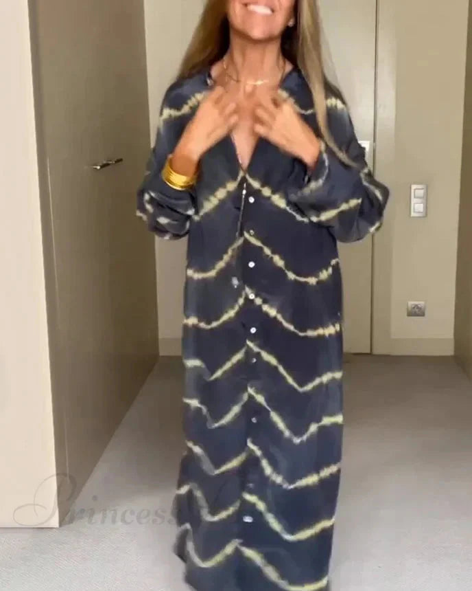 Bohemian Tie-Dye Dress - Sienna Wave