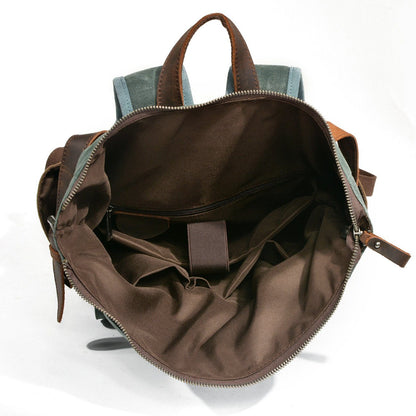 Jace Waxed Canvas Roll-Top Backpack