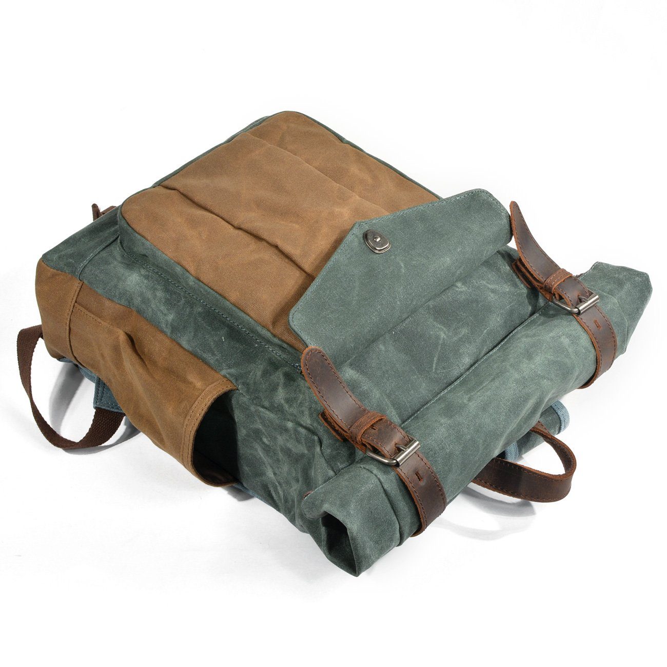 Jace Waxed Canvas Roll-Top Backpack
